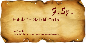 Fehér Szidónia névjegykártya