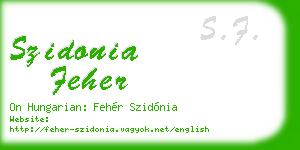 szidonia feher business card