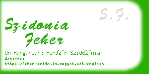 szidonia feher business card